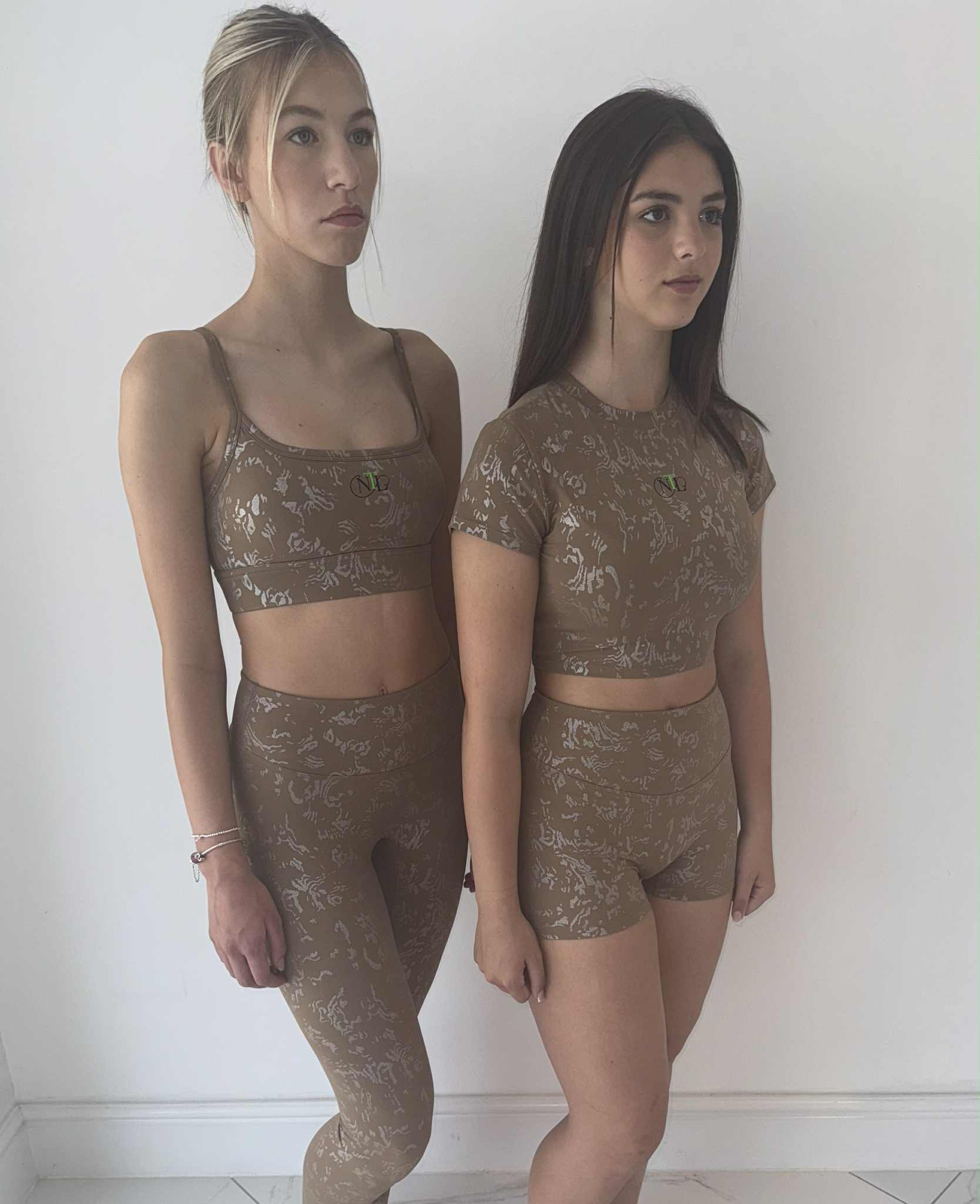 Embossed butter soft crop T-shirt