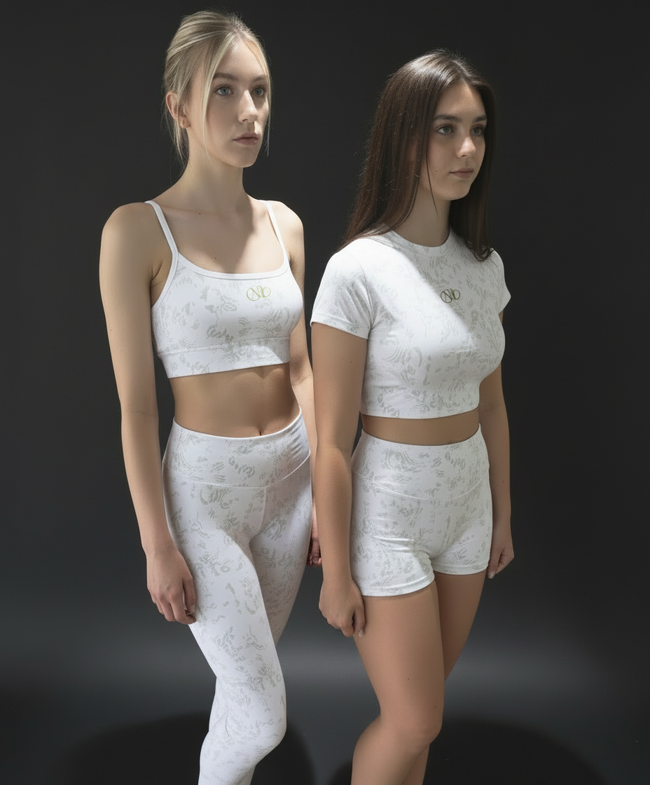 Embossed butter soft bra and legging set