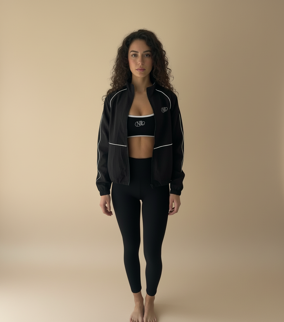Ribbed fabric yoga leggings