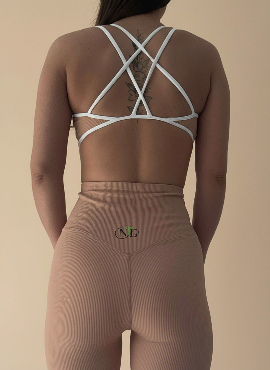 Mint crop sports top