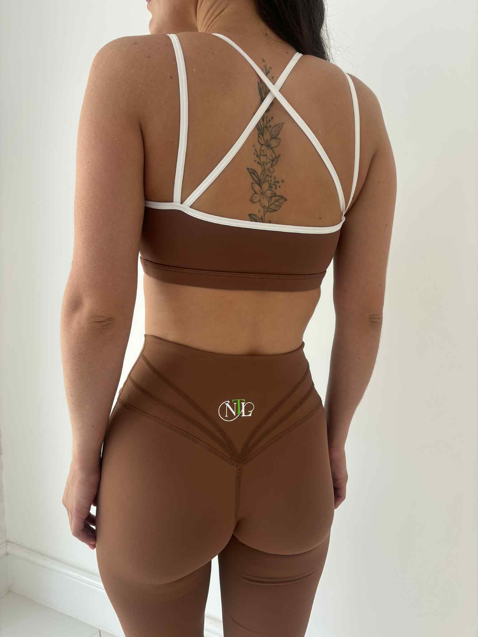 Chocolate Crop yoga set