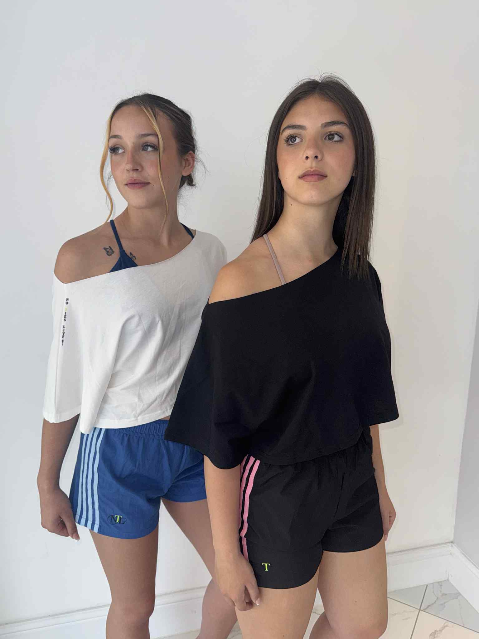 White off the shoulder T-shirt