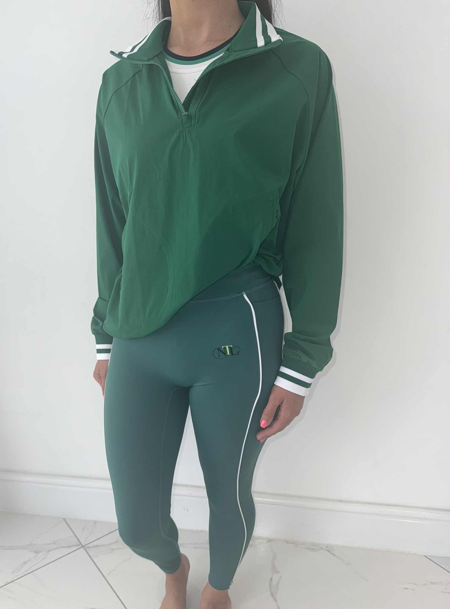 Half zip drawstring jacket