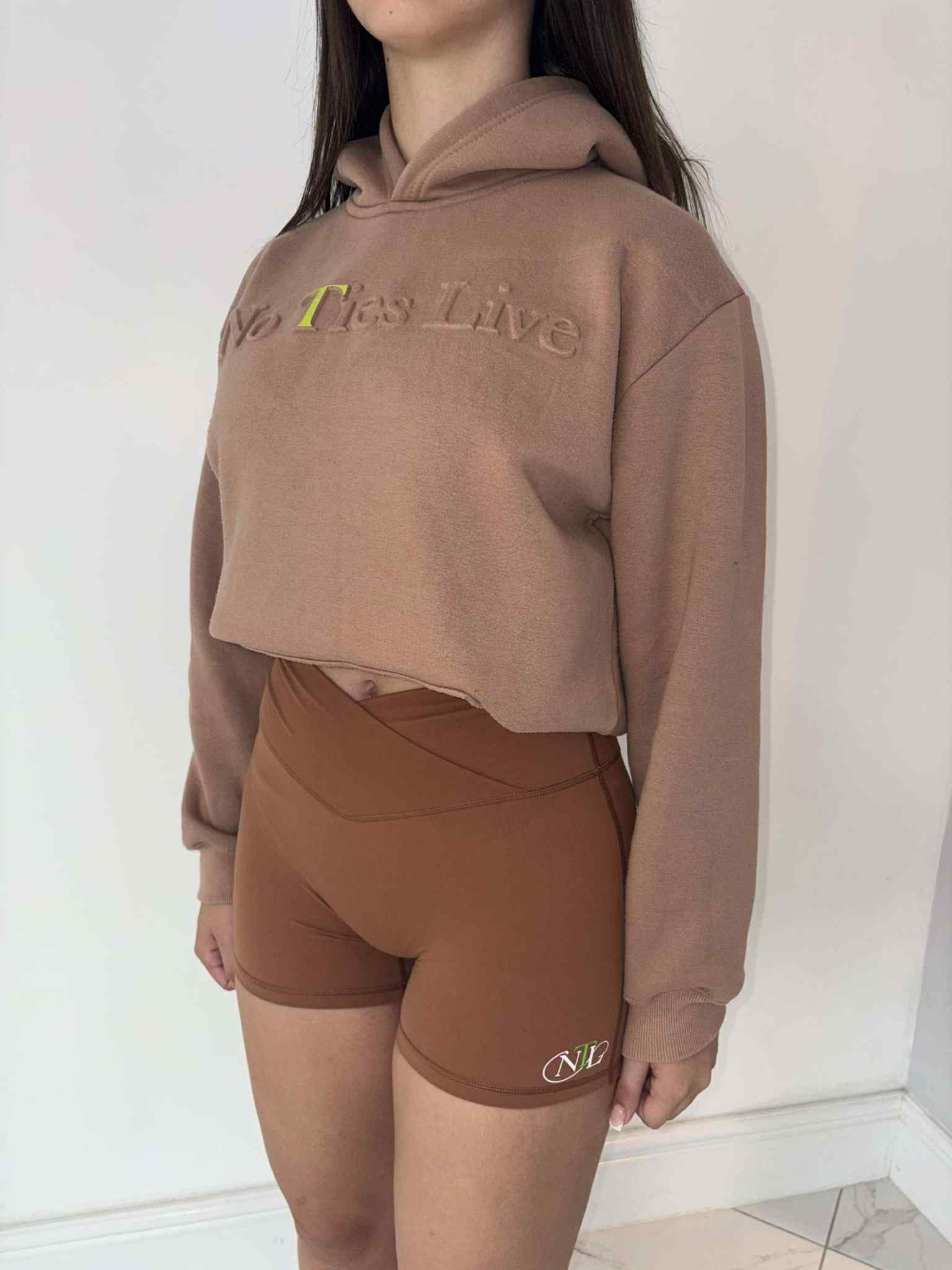 No ties live embossed hoody