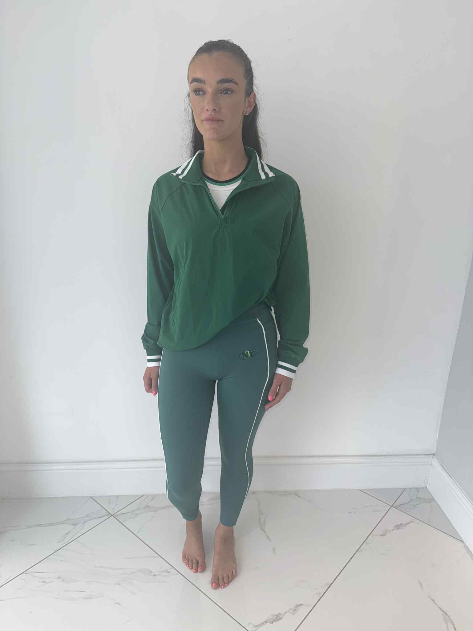 Half zip drawstring jacket