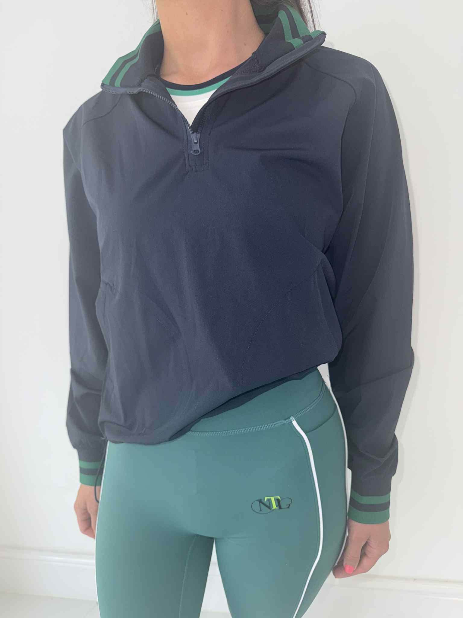 Half zip drawstring jacket