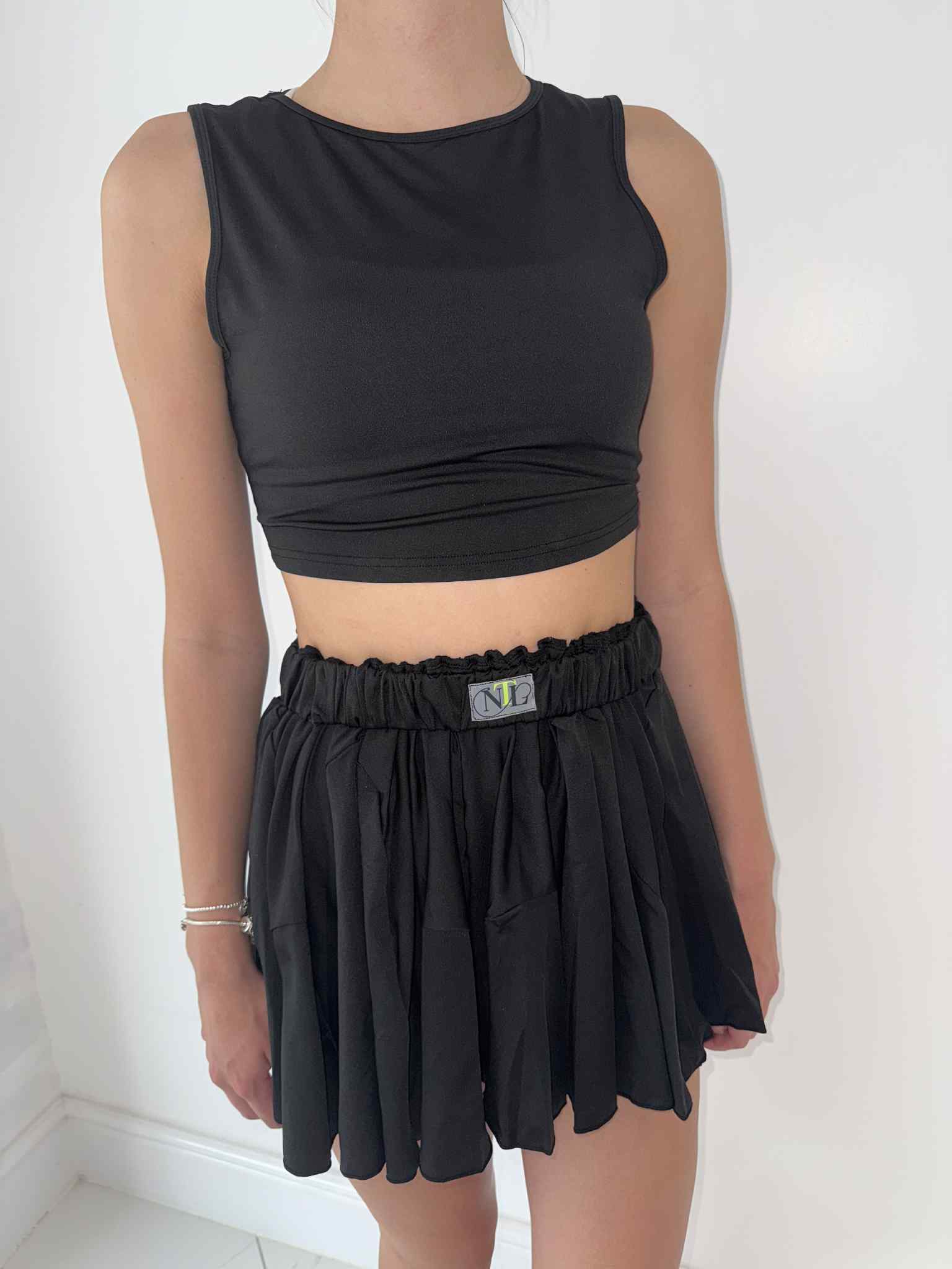 Full flare detail skirt set