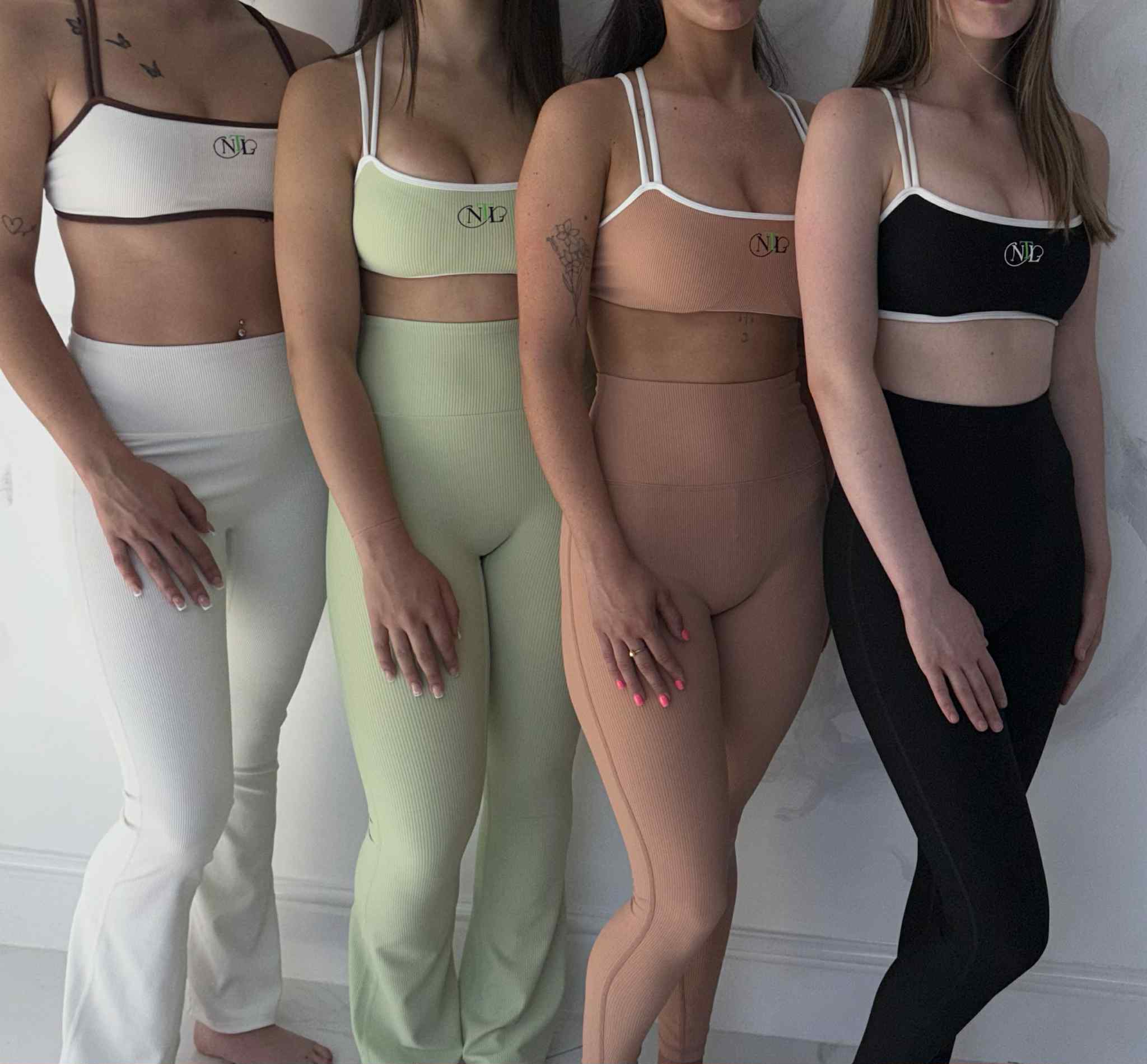 Ribbed fabric yoga flares