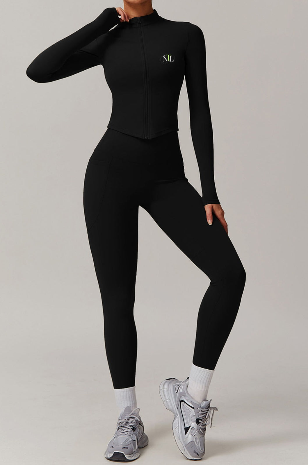 Yoga leggings sports jacket set