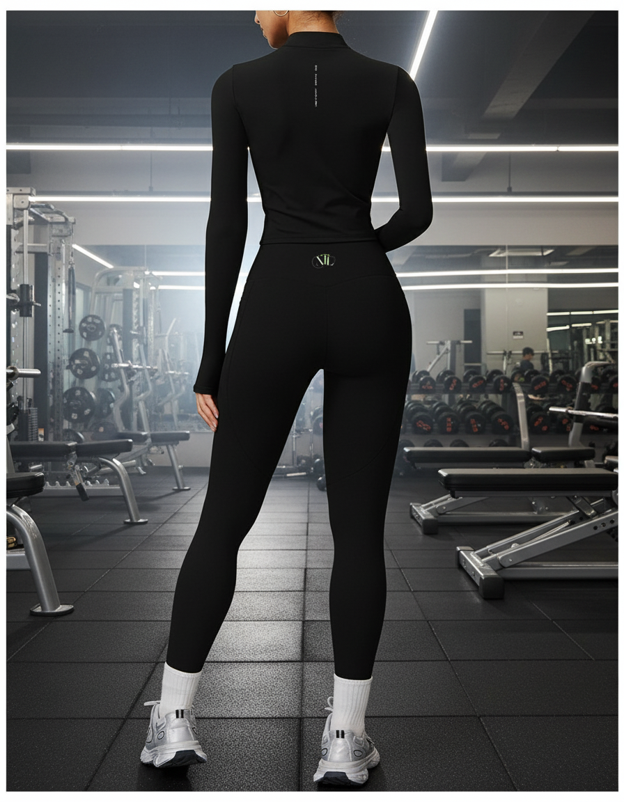 Yoga leggings sports jacket set