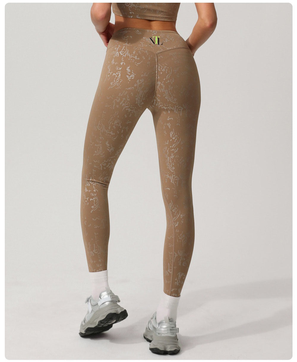 Embossed butter soft bra and legging set