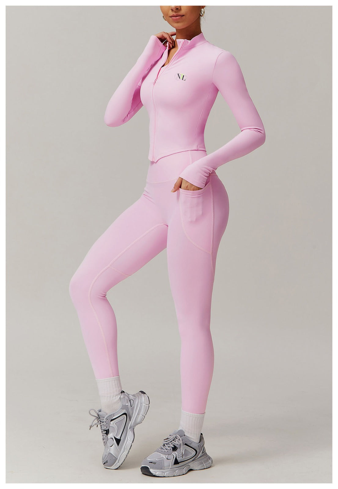 Yoga leggings sports jacket set
