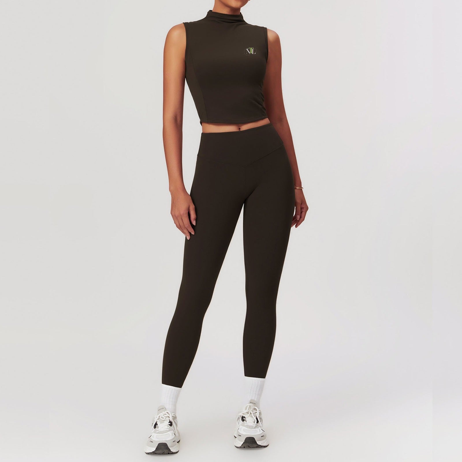 High neck & leggings yoga set